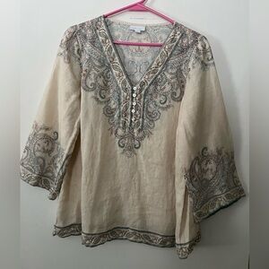 J. Jill 100% Linen Top